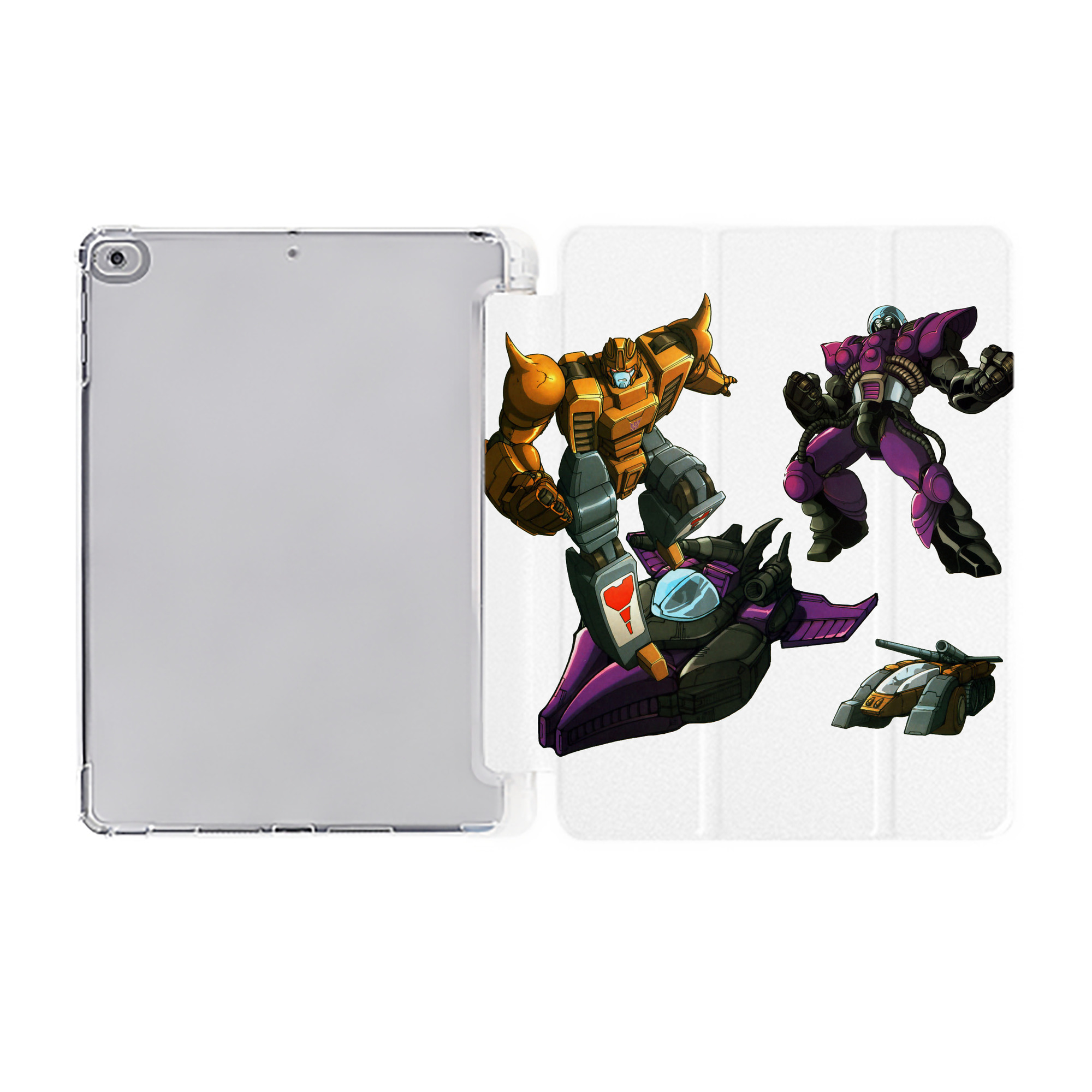 （画像用）  IPad ケース ペン収納付き 三つ折りスタンド PUレザー×シリコン 対応機種9.5/10.5/10.9インチ